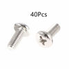 Picture of bnafes 40 Pieces VESA Computer TV LCD Monitor Stand Bracket Mounting Screw M4x10mm