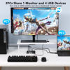 Picture of USB 3.0 HDMI KVM Switch 1 Monitors 2 Computers, 4K@60Hz KVM Switch, USB Switch, KVM Switches for 2 Computers Sharing Monitor Keyboard Mouse Printer, Included 2 HDMI Cables 2 USB Cables and Controller