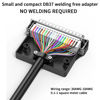 Picture of JUXINICE Small DB37 Male Breakout Connector Solderless, D-SUB 37 Pin Adapter Connector Adapter Board，DB37 Connector to Terminal Board Signal Module