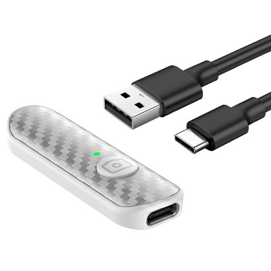 Picture of ATUMTEK Bluetooth Remote Shutter, Carbon Fiber Design, Rechargeable Camera Remote Control for iOS & Android Smartphones, Compact and Portable, with Type-C Charging, 10m Remote Range, Bluetooth 5.0