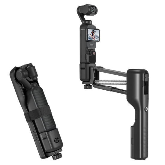 Picture of Tomat Osmo Pocket 3 Handheld Stabilizer Storage Protective Case Mini Z-Axis Anti-Shake Handle Grip Holder for DJI Pocket 3 Foldable Adapter Accessories with 1/4 Threaded Hole