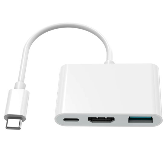 Picture of AIRSKY USB C to HDMI Adapter for iPhone 15/16 to TV, USB-C Digital AV Multiport Adapter, Fast Charging Forward and Reverse, 4K HDMI &USB3.1, Compatible for Iphone15, Iphone16, MacBook Pro, Ipad Pro