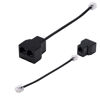 Picture of Ubramac Phone Line Splitter, Telephone Splitter,with RJ11 6P4C Plugs,Suitable for Telephone,Fax Machine,Biacke 2-Pack