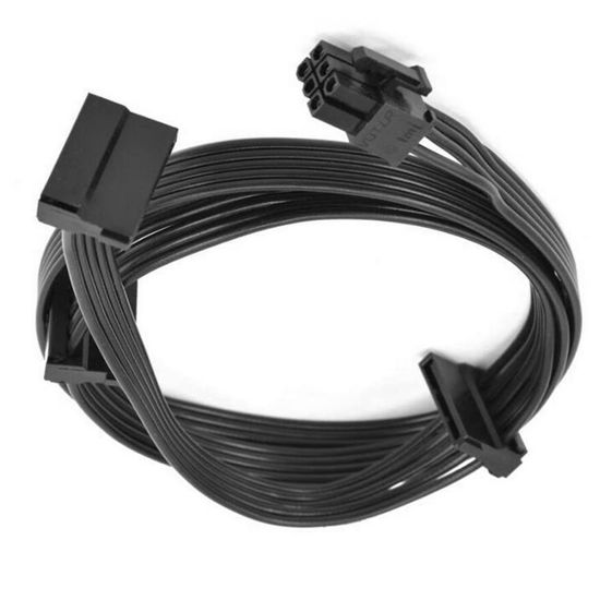 Picture of suyitai Replacement for Corsair CX850M CX750M CX600M CX650M 27.55INCH PCI-E 6 (Pin) 1 to 3 SATA 15Pin Power Supply Cable