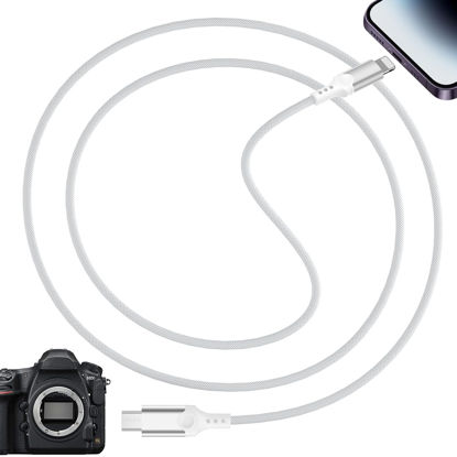 Picture of HGCXING Micro USB to for Lightning OTG Cable, Digital Camera Adapter for Canon,for Sony, 3.3FT Photos/Videos Transfer Cord for iPhone 14 13 12,480mbps High Speed for Nikon, Not for Charging