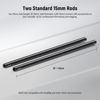 Picture of NEEWER 15mm Rod (16"/40cm Long, 2 Pack), Aluminum Alloy Extendable 15mm Extension Rods for 15mm LWS Rod Rail System Shoulder Rig Video Rig Baseplate, SR024