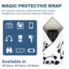 Picture of Walking Way Protective Wrap, Self-Adhesive Magic Cloth Camera Wrap, Universal Storage Cloth, Anti-Scratch, Dustproof, Washable Lens Pouch for DSLR, Smartphones, Laptops, Cosmetic, Household Items