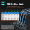 Picture of GLOTRENDS 150mm PCIe 5.0 X16 Riser Cable, 0 to 90 Degree Conversion, Compatible with PCIe 4.0/5.0 GPUs, Such as RTX4090-RTX3060, RX7900, RX6950XT-RX6500XT,etc (PCIE50-X16-150MM-0090D)