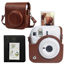 Picture of CAIYOULE Protective Camera Case for Instax Mini 12 Instant Camera Fuji Mini 12 Case PU Leather Carrying Bag with Adjustable Shoulder Strap & 64 Pockets Photo Album - Brown