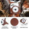 Picture of CAIYOULE Protective Camera Case for Instax Mini 12 Instant Camera Fuji Mini 12 Case PU Leather Carrying Bag with Adjustable Shoulder Strap & 64 Pockets Photo Album - Brown