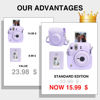 Picture of CAIYOULE Mini 12 Case Purple for Fuji Instax Mini 12 Camera Case PU Leather Carrying Bag with 64 Pocket Mini Photo Album，No Camera，Lilac Purple