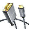 Picture of BlueRigger USB C to VGA Cable - (6FT, Type C to VGA, 1080p Display Cable, Male to Male, USB 3.1 Thunderbolt 3/4) - USB-C to VGA Compatible with Laptop, Phone, Tablet, HDTV, Monitor, Projector