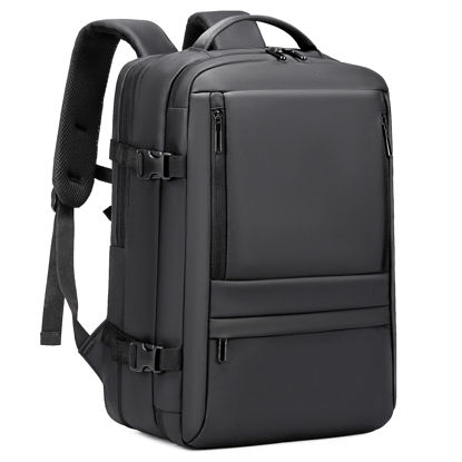 Picture of Rcrirth Carry On Travel Backpack for Airplanes | 40L Suitcase Backpack Luggage Business Weekender Bag - Expandable Travel Backpack Carry On Flight Approved for Men Women - Black
