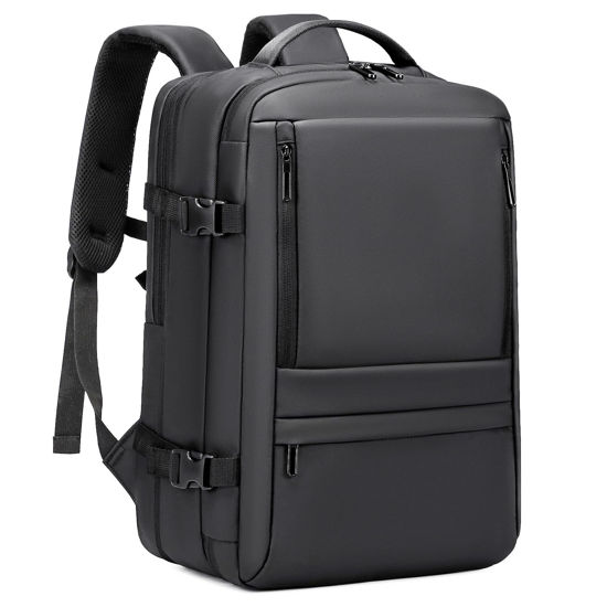Picture of Rcrirth Carry On Travel Backpack for Airplanes | 40L Suitcase Backpack Luggage Business Weekender Bag - Expandable Travel Backpack Carry On Flight Approved for Men Women - Black