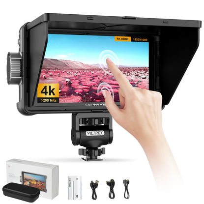 Picture of VILTROX DC 550 5.5" Camera Field Monitor for DSLR Touchscreen Camera Monitor 4K with Sunshade Hood Video Monitors for Sony Canon Nikon 3D LUT HDR 4K HDMI in and Out Exposure Focus Assist Waveform