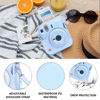 Picture of CAIYOULE Mini 12 Case Blue, Protective Case for Fujifilm Instax Mini 12 Camera, PU Leather Carrying Bag with 64 Pockets Instant Mini Photo Album - Pastel Blue