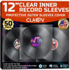 Picture of Claev 50 Anti Static Inner Record Sleeves for Vinyl LP Records (12 inch, Square, Translucent), Album Record Protective Plastic Covers for Storage