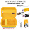 Picture of Elonbo Carrying Case for KODAK Mini 2 Retro 4PASS Portable Photo Printer, Digital Instant Print Camera Travel Bag Storage Holder, Mesh Pocket Fits Printing Paper, Cable, Yellow