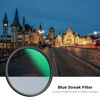 Picture of K&F Concept 55mm Blue Streak Effect Lens Filter Anamorphic Optical Glass Light Flare Effect Filter for Camera Lens