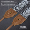 Picture of Padwa Lifestyle 2" Wide Classic Crazy Horse Art Cowhide Head Camera Strap - Jacquard Embroidery Floral Vintage Camera Straps for Photographers Gift, Adjustable Shoulder Neck Strap Fits DSLR Cameras