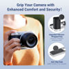 Picture of JJC Metal Hand Grip Handgrip Secure L-Shape Bracket for Fuji Fujifilm X-M5 XM5 Camera, Silicone Side Handle, Anti-Slip Pad, Arca Swiss Plate & 1/4’’-20 Hole, No Effect on Battery & Card Use, Silver