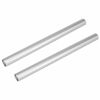 Picture of Haoge VA-PR20W 20cm (7.9 Inch) Long Aluminum Alloy Rod 15mm Rods with M12 Thread for Camera Rail Support System Rig Shoulder Pads Monitor Mount Rod Clamp Base Mattebox Follow Focus Silver, Pack of 2