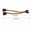 Picture of Mini Skater 7.87 Inch Length SATA Power Cable 15-Pin Male to 2 x 15-Pin Female Power Extension SATA Y Splitter Cable Adapter Line for Chassis and Hard Drive Power,1Pcs