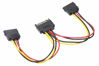 Picture of Mini Skater 7.87 Inch Length SATA Power Cable 15-Pin Male to 2 x 15-Pin Female Power Extension SATA Y Splitter Cable Adapter Line for Chassis and Hard Drive Power,1Pcs
