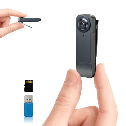 Picture of Mini Body Camera 1080P HD Bodycam with Night Vision 64GB Card 1000 mAh 6HR Battery Life Wearable Camcorder for Daily Records, Cycling, Delivery/Serving Jobs