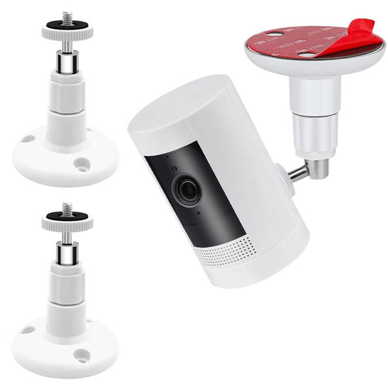 Picture of 2 Pack Wall Mount Kit, VHB Adhesive or Screw, No Drill, Compatible with Arlo, Eufy Cam, Plug-in Ring & HD Security Camera, Stick & Up Cam Battery, Wyze Cam, Universal Indoor Outdoor Bracket