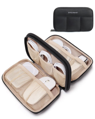 Picture of BAGSMART Electronics Organizer Travel Case, Cord Organizer for Travel, Travel Essentials for Women, Cable Organizer Pouch, Tech Organizer as Travel Accessories for Charger, Phone, Black