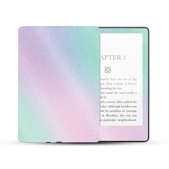 Picture of MightySkins Glossy Glitter Skin Compatible with Amazon Kindle Paperwhite 5 6.8-inch 11th Gen (2021) Full Wrap - Cotton Candy | Protective High-Gloss Glitter Finish | Easy to Apply | Made in The USA