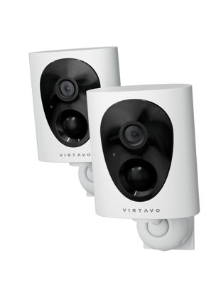 Picture of virtavo VistaFlask 2K Security Cameras Wireless Outdoor, Battery Powered, AI Motion Detection, for Home Security, Starlight Lens for Colorful Night Vision, Weatherproof, Cloud/SD Storage 2Pack