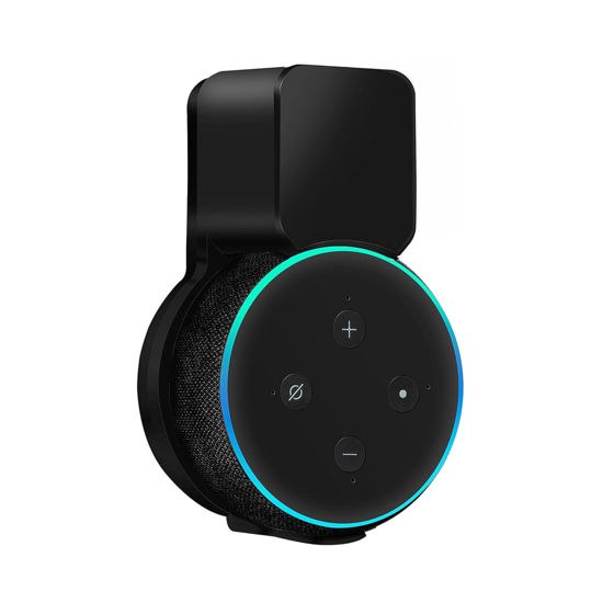 Picture of Costyleen Echo Dot Wall Mount Holder for 3rd Generation, Space Saving Accessories Alexa Holder, Amazon Echo Dot 3 Accessories with Built-in Cable Management Without Messy Wires, Black