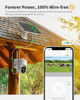 Picture of Ebitcam 4G LTE Cellular Security Cameras Include SD&SIM Card, Solar Powered Camera No WiFi Needed, 2K Live Video, 360° View, Color Night Vision, Motion&Siren Alert, Remote Access&Playback via Phone