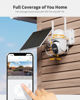 Picture of Ebitcam 4G LTE Cellular Security Cameras Include SD&SIM Card, Solar Powered Camera No WiFi Needed, 2K Live Video, 360° View, Color Night Vision, Motion&Siren Alert, Remote Access&Playback via Phone