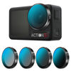 Picture of REYGEAK ND Filter Set for DJI Osmo Action 5 Pro/4/3, 4 Pack ND8 ND16 ND32 ND64 Multicoated HD Optical Glass,Neutral Density Polarizing Lens Filters for DJI Action Filter Accessories