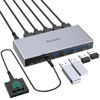 Picture of SUIDEK HDMI KVM Switch 1 Monitor 2 Computers, 4K@60Hz USB 3.0 KVM Switcher with 4 USB Ports for 2 Computers Share Keyboard Mouse Printer, Include Desktop Controller, 2 USB Cables and Power Adapter