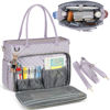 Picture of RAINSMORE Teacher Tote Bag 15.6 inch Laptop Bag for Women Work Bag Laptop Tote Nurse Bag Professional Computer Messenger Bag with Insulated Pocket, Laptop Briefcase for Office, College, Gray Lilac