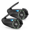 Picture of EJEAS Q8 Motorcycle Helmet Bluetooth Intercom, New Mesh 3.0 Group Intercom System with Music Sharing and Channel Switching for 6 Riders Talking at The Same Time (2 Pack)