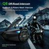 Picture of EJEAS Q8 Motorcycle Helmet Bluetooth Intercom, New Mesh 3.0 Group Intercom System with Music Sharing and Channel Switching for 6 Riders Talking at The Same Time (2 Pack)