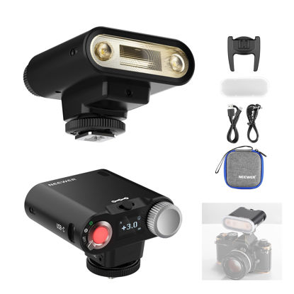 Picture of NEEWER Z160 Camera Flash, 22Ws GN14 6000±200K CCT Speedlite, A/M Mode 1/1-1/128 Power, 7.2V/1100mAh Battery, 650 Full Power Light, 1.5s Recycling, Compatible with Canon Nikon Sony Fuji Olympus Cameras