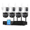 Picture of [2-in-1 CAM] XMARTO 16CH Security Camera System Outdoor Wireless, 4pcs 2-in-1 Cameras, 16CH 4K Long Range WiFi 6 Surveillance DVR NVR Kit, Pan Tilt Zoom 4MP QHD Home CCTV Camera Set w. 1TB Hard Disk