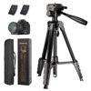 Picture of Camera Tripod, 74" DSLR Camera Tripod with 2 QR Plates for Sony/Nikon/Canon, Lightweight Video Tripod Stand for Travelling, Phone Tripod with Fluid Head/Phone Holder/Wireless Remote Max.Load 6kg