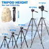 Picture of Camera Tripod, 74" DSLR Camera Tripod with 2 QR Plates for Sony/Nikon/Canon, Lightweight Video Tripod Stand for Travelling, Phone Tripod with Fluid Head/Phone Holder/Wireless Remote Max.Load 6kg
