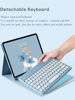 Picture of HENGHUI Keyboard Case for Galaxy Tab S9 FE 10.9 inch/Tab S9 11 inch/Tab S8 11"/Tab S7 11" Detachable Magnetic Color Keyboard Cover Cute Round Key,Purple