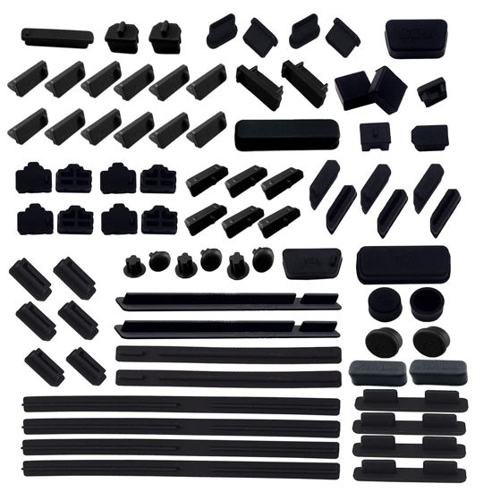 Picture of LAMPVPATH 80 PCS Computer Laptop and Motherboard Anti-dust Plugs, 25 Types of Port Anti-dust Covers Stoppers for Computer Laptop and Motherboard - DO NOT Fit MacBook