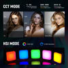 Picture of NEEWER RGB62 Magnetic RGB Video Light with APP Control, 2 Pack 360° Full Color LED Camera Light with 3 Cold Shoes CRI97+ 2500K-8500K 17 Scenes 2000mAh Rechargeable Portable Photography Selfie Lighting