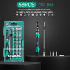 Picture of ORIA Small Screwdriver Set, 60 in 1 with 56 Bits Precision Screwdriver Set, Mini Screwdriver Set Repair Tools with Extension Rod for Smartphone, Game Console, Tablet, PC, Green