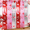 Picture of Foil Fringe Curtains Backdrop Valentines Party Decorations, 2 Pack 3.3 x 6.6 FT Red Pink Silver Tinsel Valentines Day Backdrop, Valentines Photo Backdrops Galentines Day Decor Wedding Party Decor